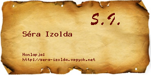 Séra Izolda névjegykártya